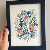 Monogrammes fleuris. Un projet de Illustration traditionnelle de Alix B - 22.02.2022