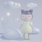 My project in Kawaii Character Creation in 3D with Blender  course Ein Projekt aus dem Bereich Traditionelle Illustration, Design von Figuren, Digitale Illustration, 3-D-Modellierung und Manga von Malene Sommer - 22.02.2022
