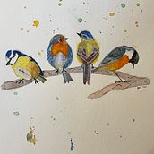 My project in Artistic Watercolor Techniques for Illustrating Birds course. Traditional illustration, Watercolor Painting, Realistic Drawing, and Naturalistic Illustration project by Katie - 02.23.2022