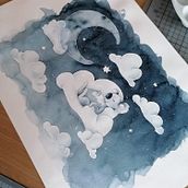 Mein Kursprojekt: Moderne Aquarelltechniken ... Monochrome. Ilustração tradicional, Artes plásticas, Pintura, e Pintura em aquarela projeto de michaela.hartl - 23.02.2022