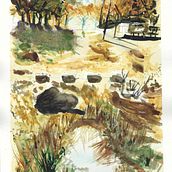 Mein Kursprojekt: Natürliche Aquarelllandschaften. Fine Arts, Painting, and Watercolor Painting project by aohle - 02.23.2022