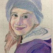 My project in Realistic Portrait with Coloured Pencils course. Traditional illustration, Fine Arts, Pencil Drawing, Drawing, Portrait Drawing, Realistic Drawing, Artistic Drawing, and Colored Pencil Drawing project by Susan Ducksbury - 02.24.2022