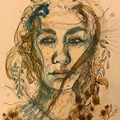 Experimental portraiture . Traditional illustration project by Diane Wright - 02.24.2022