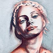 Mein Kursprojekt: Artistische Aquarellporträts. Een project van  Beeldende kunst, Schilderij, Aquarelschilderen y  Portrettekening van Claudia - 24.02.2022