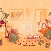 Ilustración para postal. Un progetto di Illustrazione tradizionale di Alba De Alba - 15.12.2021