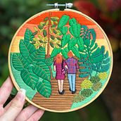 Meu projeto do curso: Introdução ao bordado botânico. Un proyecto de Bordado y Diseño textil de Beatriz Teixeira Silva - 24.02.2022