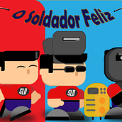 O Soldador Feliz. Un proyecto de Ilustración tradicional, Diseño, Ilustración vectorial y Diseño de videojuegos de Sauenga Carvalho - 24.02.2022