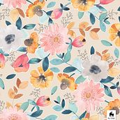 Estampa Floral Aquarelado. Textile Printing project by Mariana Terleski - 02.24.2022