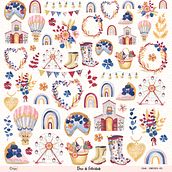 Coleção exclusiva para papeis de Scrapbook "Dose de Felicidade". Paper Craft, Stationer, and Design project by Mariana Terleski - 02.24.2022