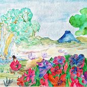 Mi Proyecto del curso: Ilustración en acuarela con influencia japonesa. Traditional illustration, Drawing, and Watercolor Painting project by mar clavé maresca - 02.24.2022