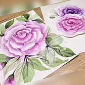 Rose…. Pintura em aquarela, Artes plásticas, e Pintura projeto de Delia Florentina Zara - 30.01.2022