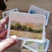 My project in Painting Atmospheric Landscapes with Gouache course . Ilustrasi tradisional, Lukisan, Dan Lukisan Guas proyek oleh Denise van Dillen - 02.25.2022