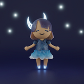 Eimi _ Kawaii Character Creation in 3D with Blender course. Traditional illustration, Character Design, Digital Illustration, 3D Modeling, and Manga project by Cecilia Maddalena - 03.02.2022