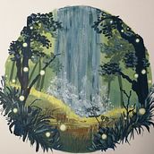 Mon projet du cours : Peinture de paysages enchantés à la gouache. Traditional illustration, Painting, and Gouache Painting project by domlyon - 02.25.2022