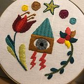 My project in Contemporary Embroidery With Traditional Mexican Needlework course. Un projet de Artisanat, Broderie, Art textile , et Design textile de Amélie Laberge - 17.02.2022