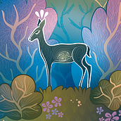 La Cerva nel Bosco. Projekt z dziedziny Trad, c i jna ilustracja użytkownika Elena Zocchi - 05.09.2021
