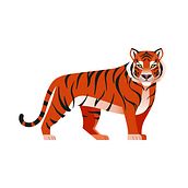 Tiger . Ilustrație tradițională de valerie_veine - 02.26.2022
