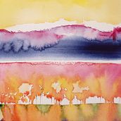 My project in Watercolor Landscapes: Experimental Tools and Techniques course. Fine Arts, Painting, and Watercolor Painting project by Starla Mount David - 02.26.2022