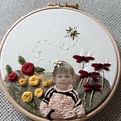 My project in Photo Embroidery on Fabric course. Photograph, Paper Craft, Printing, Embroider, DIY, Textile Design, and Collage project by Eleni Liva - 02.22.2022