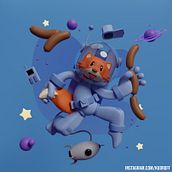 My project in 3D Character Creation in Blender course. Un proyecto de 3D, Diseño de personajes, Modelado 3D, Diseño de personajes 3D y Diseño 3D de Anastazja Kudra - 26.02.2022