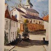 Mein Kursprojekt: Architektonische Darstellung mit Aquarell. Traditional illustration, Sketching, Drawing, Watercolor Painting, Architectural Illustration, and Sketchbook project by agneshammerstein - 02.26.2022