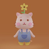 Meu projeto do curso: Criação de personagens Kawaii em 3D com Blender. Traditional illustration, Character Design, Digital Illustration, 3D Modeling, and Manga project by Maria Eduarda - 02.26.2022