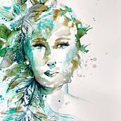 My project in Experimental Portraiture with Ink, Tea and Alcohol course. Fine Arts, Painting, Drawing & Ink Illustration project by Maia Martin - 02.25.2022