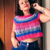 Meu projeto do curso: Técnicas de crochê para criar roupas coloridas. Fashion Design, Fiber Arts, DIY, Crochet, and Textile Design project by Tati Lopatiuk - 02.27.2022