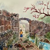 My project in Watercolor Illustration with Japanese Influence course. Traditional illustration, Drawing, and Watercolor Painting project by rightsideofmybrain - 02.27.2022