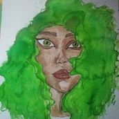 Meu projeto do curso: Retrato ilustrado em aquarela! Ein Projekt aus dem Bereich Traditionelle Illustration, Bildende Künste, Malerei, Zeichnung, Aquarellmalerei, Porträtzeichnung und Artistische Zeichnung von Gabrielle Vieira Dias de Souza - 29.10.2021