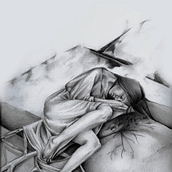 Dolor de Cabeza. Een project van Traditionele illustratie, Tekening met potlood, Realistische tekening,  Artistieke tekening,  Portrettekening,  Beeldende kunst y  Concept art van Sofía Centurion - 28.02.2022