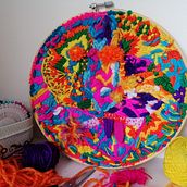 Mi Proyecto del curso: Bordado creativo: revolución a puntadas . Un projet de Créativité, Broderie , et Design textile de diluvictoria - 28.02.2022
