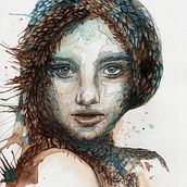 My project in Experimental Portraiture with Ink, Tea and Alcohol course. Un progetto di Belle arti, Pittura, Disegno e Illustrazione con inchiostro di Char Go - 28.02.2022