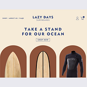 Lazy Days, Surfshop Ein Projekt aus dem Bereich Design, Webdesign, Grafikdesign, Logodesign, Br und ing und Identität von Katherine Ashley - 28.02.2022