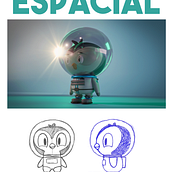 Pinguino Espacial. Traditional illustration, Character Design, Digital Illustration, 3D Modeling, and Manga project by Bryan (Mosh) Durán Hinez - 03.01.2022