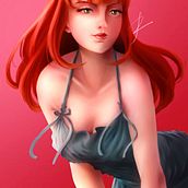 Pintura digital, feita antes do curso, de uma das personagens de uma web comic de minha autoria. Traditional illustration, and Digital Painting project by José Carlos Menezes Nascimento Júnior - 03.01.2022