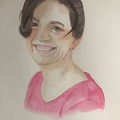 My project in Watercolor Portrait from a Photo course. Traditional illustration, Watercolor Painting, and Portrait Drawing project by Clarissa - 03.01.2022