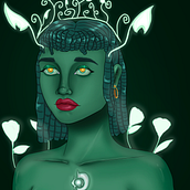Mi Proyecto del curso: Retratos digitales de fantasía con Photoshop. Traditional illustration, Drawing, Digital Illustration, Portrait Drawing, Digital Drawing, and Digital Painting project by Giacomo Cárdenas Cuneo - 07.15.2022