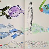 Mi Proyecto del curso: Técnicas de ilustración para desbloquear tu creatividad. Design, Traditional illustration, Fine Arts, Painting, Creativit, Creating with Kids, and Sketchbook project by Claudie Cousin - 03.01.2022