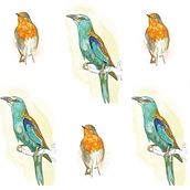 Mi Proyecto del curso: Diseño de estampados textiles. Pequeñas Aves. Traditional illustration, Accessor, Design, Costume Design, Pattern Design, Fashion Design, Printing, and Textile Printing project by Virginia Castillo Muñoz - 03.02.2022