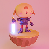  Karamel Doggo. Traditional illustration, Character Design, Digital Illustration, 3D Modeling, and Manga project by Diego Sanchez - 03.01.2022