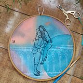 Nebula. Un progetto di Pittura ad acquerello e Ricamo di Sara Oliveira - 25.12.2021