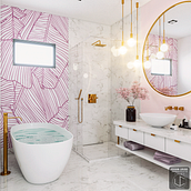 Apartamento rosa. Architecture & Interior Design project by Johan Uribe - 07.20.2021