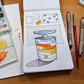 Drawing for new African basket design.. Design, Sketching, and Sketchbook project by Evan - 03.01.2022