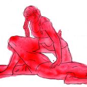 Drawings of Thai Massage techniques for a massage therapist's website . Ilustrație tradițională, Br & ing și identitate de Sally Underwood - 08.18.2019