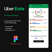 Mi Proyecto del curso: Diseño de producto digital con Lean y UX - Uber Eats - Mi Dieta. UX / UI, Web Design, Mobile Design, and Digital Design project by Rafael Rubio Castro - 03.02.2022