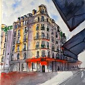 Mi Proyecto del curso: Dibujo arquitectónico con acuarela y tinta. Sketching, Drawing, Watercolor Painting, Architectural Illustration, Sketchbook & Ink Illustration project by lunnika - 03.02.2022