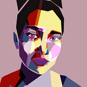 My project in Geometric Portraits with Procreate course. Traditional illustration, and Digital Illustration project by Julia Achurra - 03.03.2022