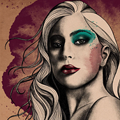 Portrait - Gaga. Ilustração digital projeto de Maya R - 03.03.2022