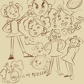 LA REINA DEL CASTILLO AMARILLO QUIERE PIZZA. Un progetto di Illustrazione tradizionale, Character design, Design editoriale, Scrittura, Disegno, Stor, board, Illustrazione infantile, Narrativa, Scrittura creativa e Letteratura per bambini e ragazzi	 di Jenni Hernández - 01.02.2022